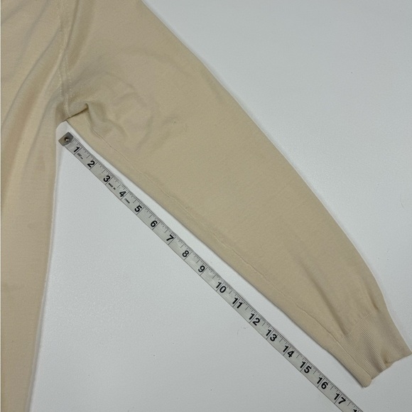 Theory Delrina Preen *Cream Wool Blend Tunic Sweater Medium - Picture 9 of 13